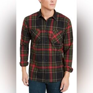 Levi's Men's Plaid Shirt - Black, Red, and Yellow